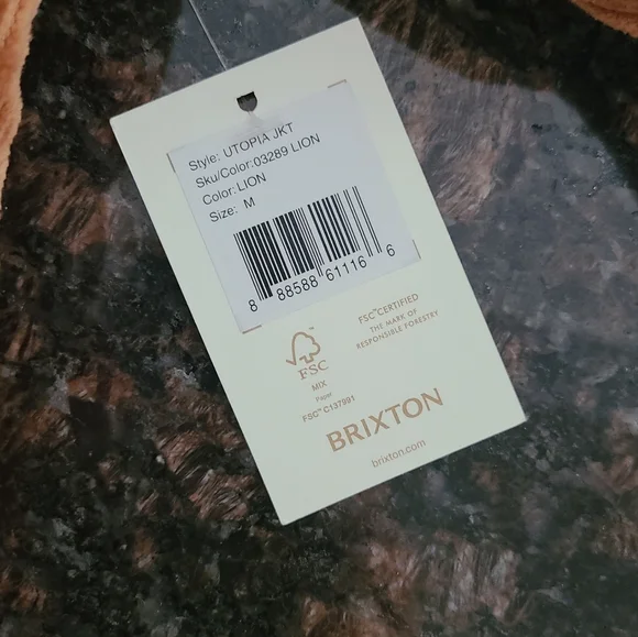 Brixton Utopia Jacket, Unisex Medium, Color Lion - Picture 7 of 11